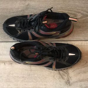 Ryka Trail Exodus Running Sneaker Black Gray Pink Women's SIZE 8